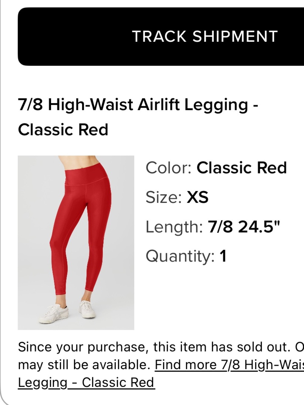 Alo airlift red leggings